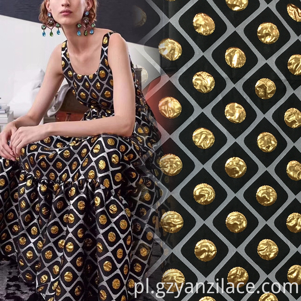 Super Gold Brocade Jacquard Fabric for Clothing